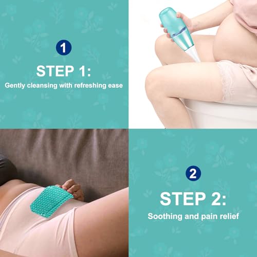 Peri Bottle Postpartum Portable Bidet - Perineal Bottle with 1 Ice Pack, Upside Down Squirt Bottle TheGreenBuy Supplements Australia