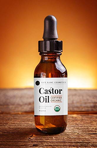 Kate Blanc Cosmetics Organic Castor Oil (4oz). 100% Pure, Cold Pressed, Hexane Free in a Glass Bottle Kate Blanc CosmeticsBuy Supplements Australia