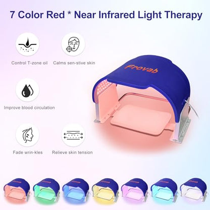 Frovab 7 in 1 Colors LED Light Therapy Mask, Red & Blue Face Mask Light Therapy, Portable & Flexiable FrovabBuy Supplements Australia