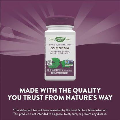 Nature's Way Gymnema Capsules, 500 mg per serving, 60 Count Nature's WayBuy Supplements Australia