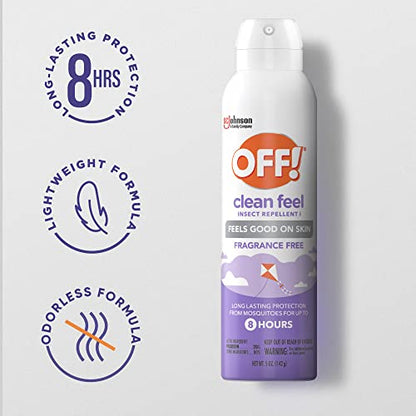 OFF! Clean Feel Insect Repellent Aerosol with 20% Picaridin, Bug Spray OFF!Buy Supplements Australia