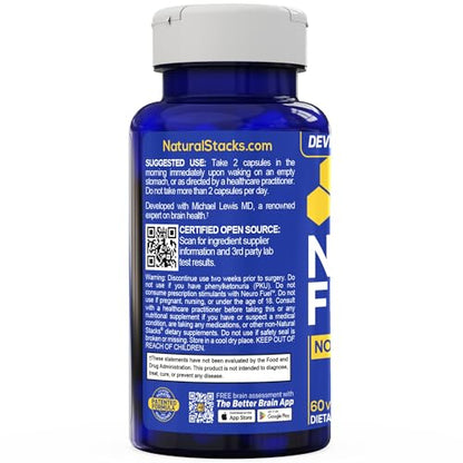 NATURAL STACKS NeuroFuel Nootropic with Zembrin - Doctor Developed Memory & Focus Supplement - Kanna Extract Sceletium Tortuosum - Nootropic Brain Supplement for Focus - 60 Zembrin Capsules NATURAL STACKSBuy Supplements Australia