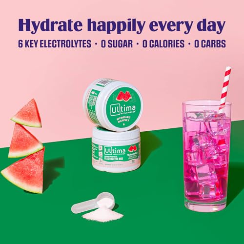 Ultima Replenisher Daily Electrolyte Drink Mix – Watermelon, 30 Servings – Hydration Ultima ReplenisherBuy Supplements Australia