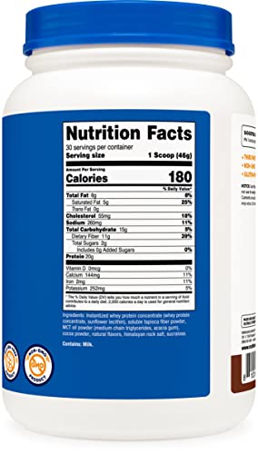 Nutricost Meal Replacement Shake Powder (Chocolate), 30 Servings - Protein, Non-GMO NutricostBuy Supplements Australia