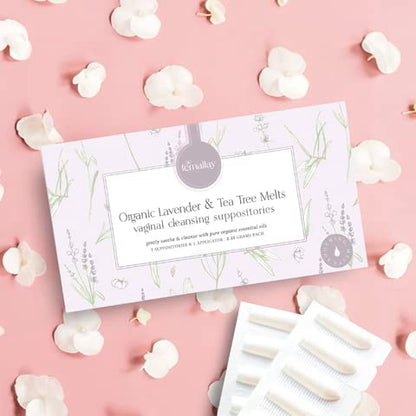 Femallay Lavender and Tea Tree Oil Vaginal Cleansing Suppositories for Hygiene, 100% Natural Melts FemallayBuy Supplements Australia