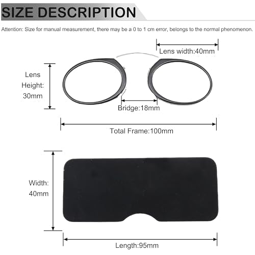 COVESATO Mini Armless Reading Glasses for Men Women Slim Thin Clip on Nose Readers COVESATOBuy Supplements Australia