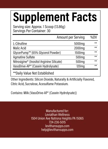 Leviathan Wellness Vigor - Stimulant Free, Nitric Oxide Boosting Pre-Workout Powder Leviathan WellnessBuy Supplements Australia