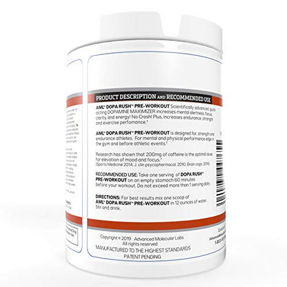 AML ADVANCED MOLECULAR LABS Preworkout, Performance Enhancer, Increases Drive, Star Punch, 18.34 oz