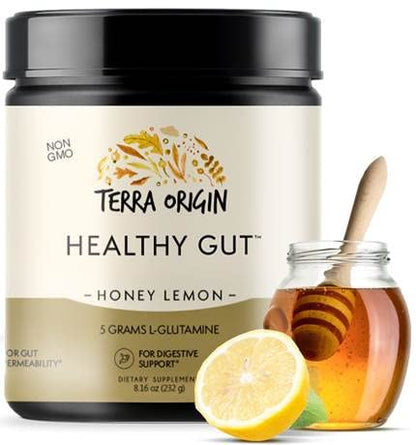 TERRA ORIGIN Healthy Gut Powder (Honey Lemon) | 30-Servings with L-Glutamine TERRA ORIGINBuy Supplements Australia