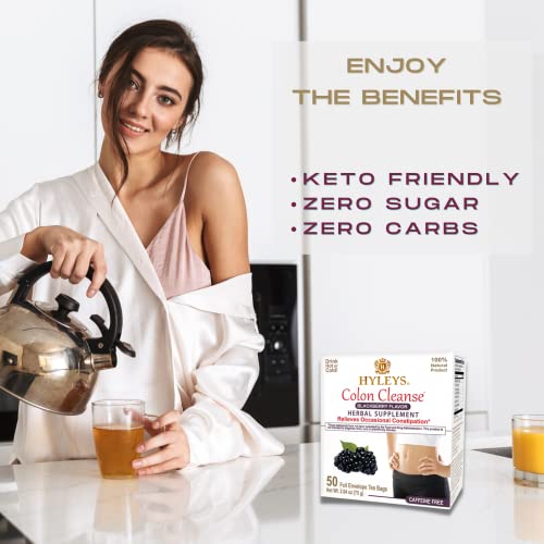 Hyleys Colon Cleanse Tea Blackberry Flavor - 50 Tea Bags (6 Pack - 300 Tea Bags Total) HYLEYSBuy Supplements Australia