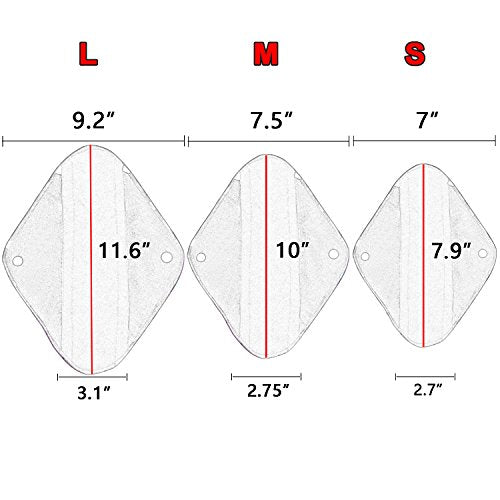 Teamoy 10pcs Cloth Panty Liners, Reusable Sanitary Pads with Wet Bag, Washable Cloth Menstrual Pads TeamoyBuy Supplements Australia