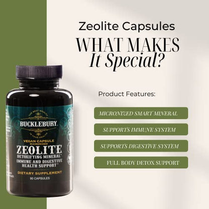 BUCKLEBURY Zeolite Micronized Smart Mineral Capsules - Supports Detox, Immune BUCKLEBURYBuy Supplements Australia