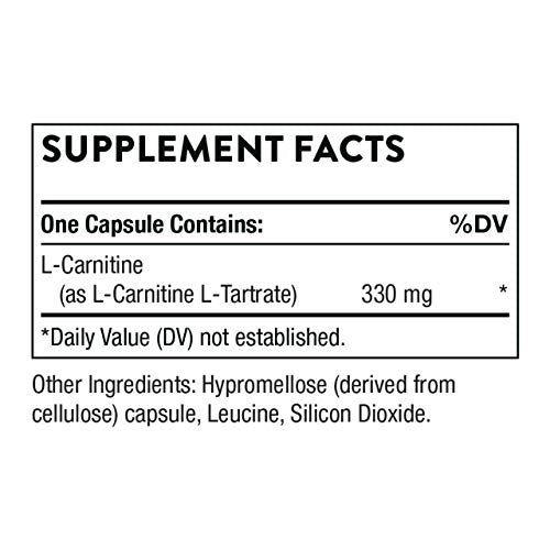Thorne L-Carnitine - Amino Acid Supplement to Support Energy Production - 60 Capsules ThorneBuy Supplements Australia