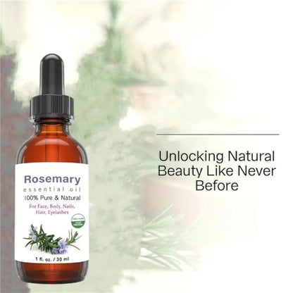 Rosemary Oil Organic Essential Natural Rosemary Oil for Hair, Pure Rosemary Essential Oil for Diffuser, 30ml VDDOBuy Supplements Australia