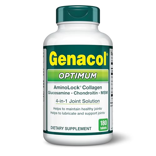 Genacol Optimum – Glucosamine, Chondroitin, MSM & Ultra-Hydrolyzed Collagen, Joint Support Tablets, 180 Count (60-Day Supply) GenacolBuy Supplements Australia