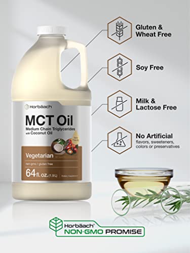 MCT Oil 64 oz | 100% Pure | Blends with Coffee, Tea, Juice and Liquids | Value Size Unflavo HorbäachBuy Supplements Australia
