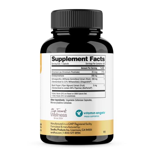 Sandhu's DIM Supplement 200 mg -60 Capsules - Diindolymethane with Ashwagandha Sandhu'sBuy Supplements Australia