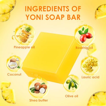 2 PCS Yoni Soap Bars Feminine Wash, 100% Natural Organic Yoni Bar Soap for Women Ph Balance Yoni BASSIBuy Supplements Australia