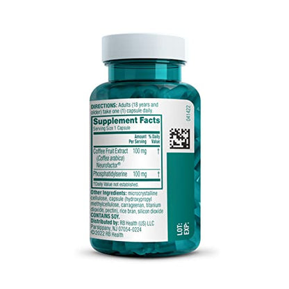 NEURIVA Original Decaffeinated Clinically Tested Nootropic Brain Supplement for Memory, Focus & Concentration, NeuroFactor & Phosphatidylserine, 28ct Capsules NEURIVABuy Supplements Australia