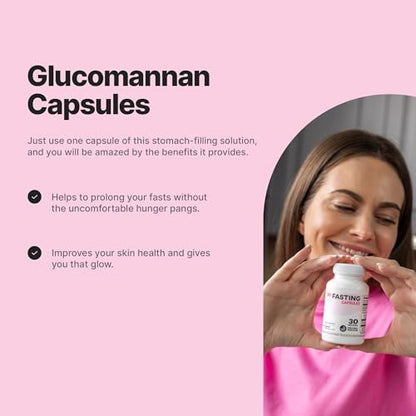 DOFASTING Glucomannan Capsules, Fiber Supplement Glucomannan, Sugar Cravings Blocker DOFASTINGBuy Supplements Australia