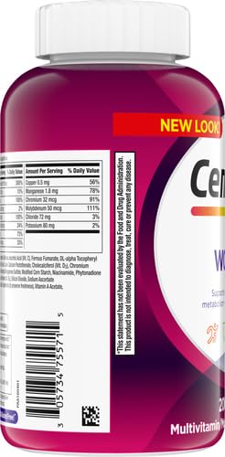 Centrum Multivitamin Tablet for Women, Multivitamin/Multimineral Supplement with Iron, Vitamin D3, B Vitamins and Antioxidant Vitamins C and E CentrumBuy Supplements Australia
