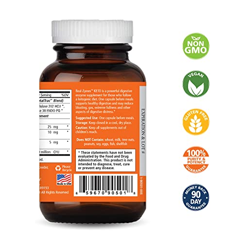 Real-Zymes™ KETO Digestive Enzymes Supplement with Probiotics for Better Digestion PURE ESSENCE LABSBuy Supplements Australia
