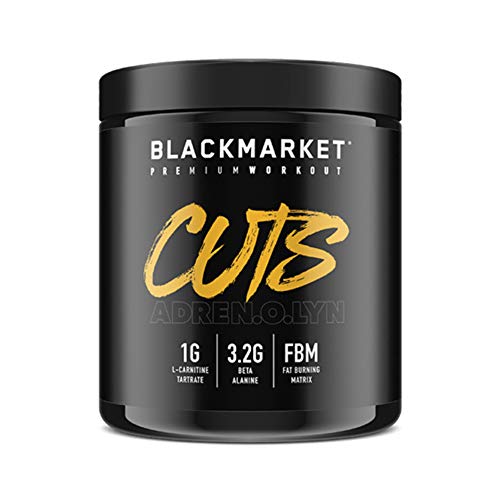 BLACKMARKET CUTS Pre Workout - Flavored Energy Powdered Drink Mix for Men BLACKMARKETBuy Supplements Australia