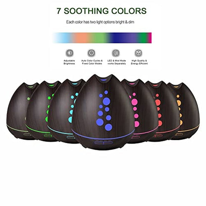 TGE Unique 400ML Essential Oil Diffuser for Essential Oils Bluetooth Music Speaker with Remote 7 Color LED GenericBuy Supplements Australia