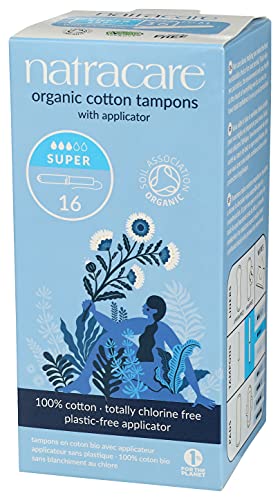 Natracare Organic Cotton Super Tampons with Cardboard Applicator, Plastic Free, Chlorine Free NATRACAREBuy Supplements Australia