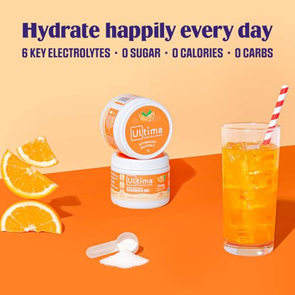 Ultima Replenisher Daily Electrolyte Drink Mix – Orange, 30 Servings – Hydration Powder Ultima ReplenisherBuy Supplements Australia