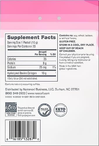 NeoCell Super Collagen Peptides, 10 g Collagen/Single-Serve Packet; Keto Certified NeoCellBuy Supplements Australia