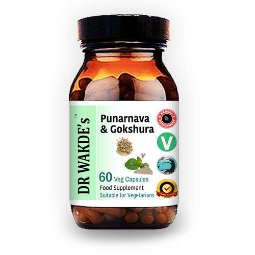 DR WAKDE's Punarnava & Gokshura Capsules (60 Veg Caps, Promotes Healthy Urinary Flush, Ayurvedic Supplement, Vegan, Herbal, All Natural, Made in UK) DR WAKDE'sBuy Supplements Australia