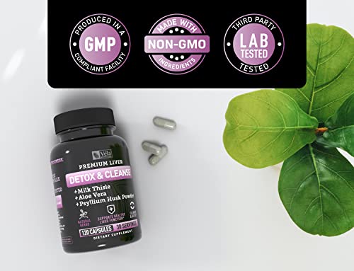 Véla Colon Cleanse & Liver Detox Formula Cleanse - 22 Herbs with Milk Thistle, Turmeric VélaBuy Supplements Australia