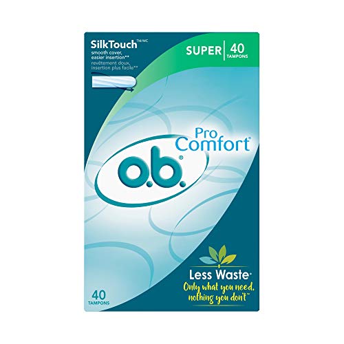 o.b. Pro-Comfort Non-Applicator Tampons, Super Absorbancy, 40 Count (Pack of 1) o.b.Buy Supplements Australia
