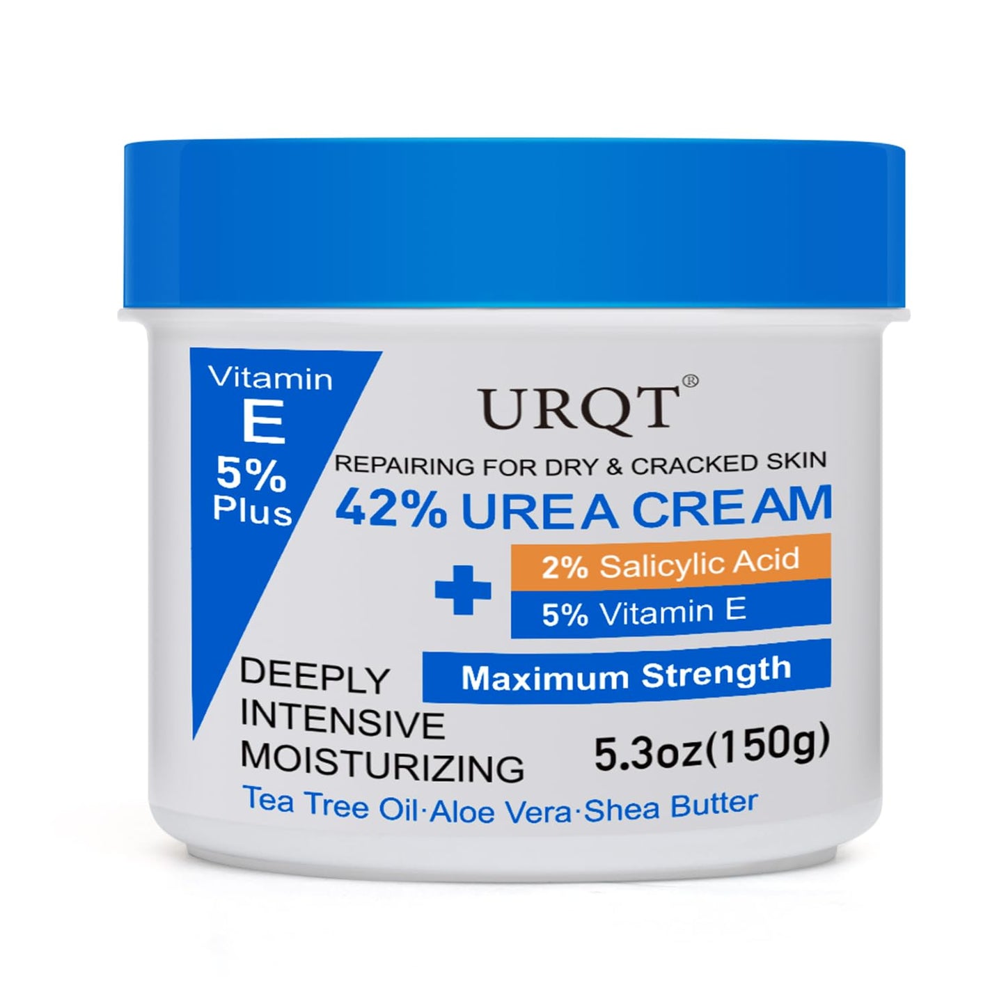 42% Urea Cream for Dry & Cracked Skin - Foot & Hand Cream with 2% Salicylic Acid, 5% Vitamin E, Tea Tree Oil, Aloe Vera, Shea Butter - Moisturizer & Skin Repair Cream for Feet Maximum Strength - Maple Wellness Supplements