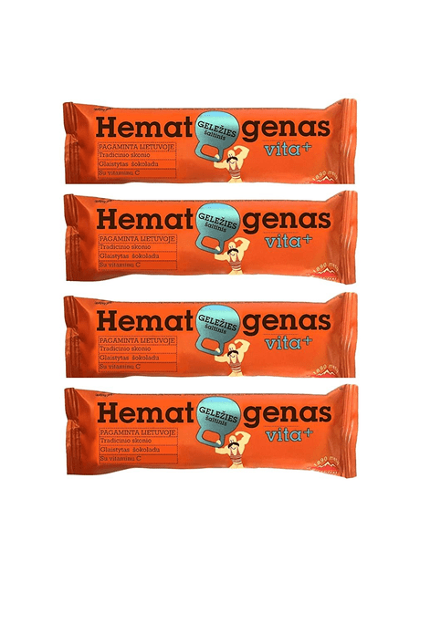 4x Hematogen Vita 50g - Classic Chocolate with Vitamin C - Pack of 4 - Maple Wellness Supplements