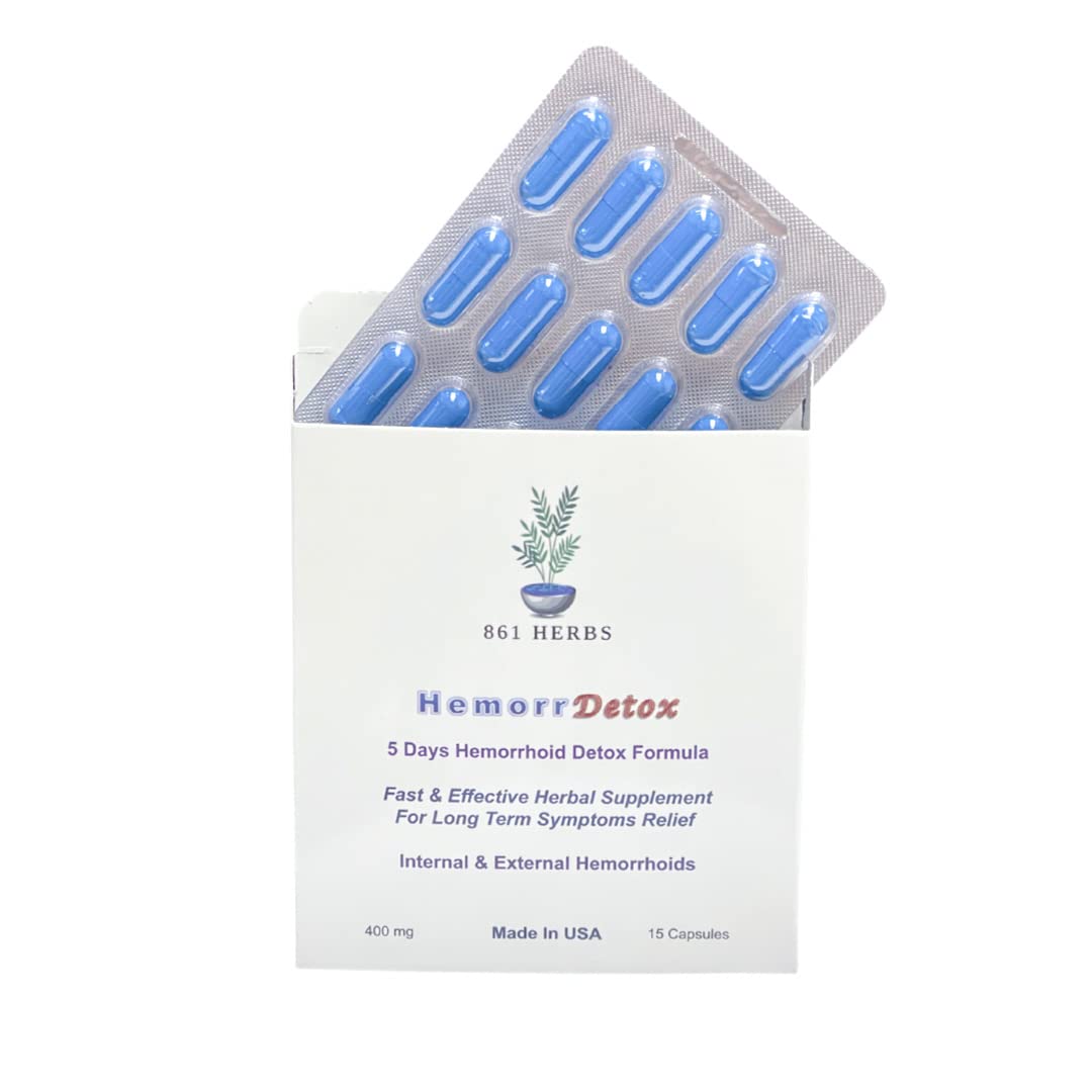 '-5-Day 15 Capsules, Fast & Long-Term Relief, Natual Herbs Formula Remedy, Address Root Causes of Hemorrhoids. - Maple Wellness Supplements