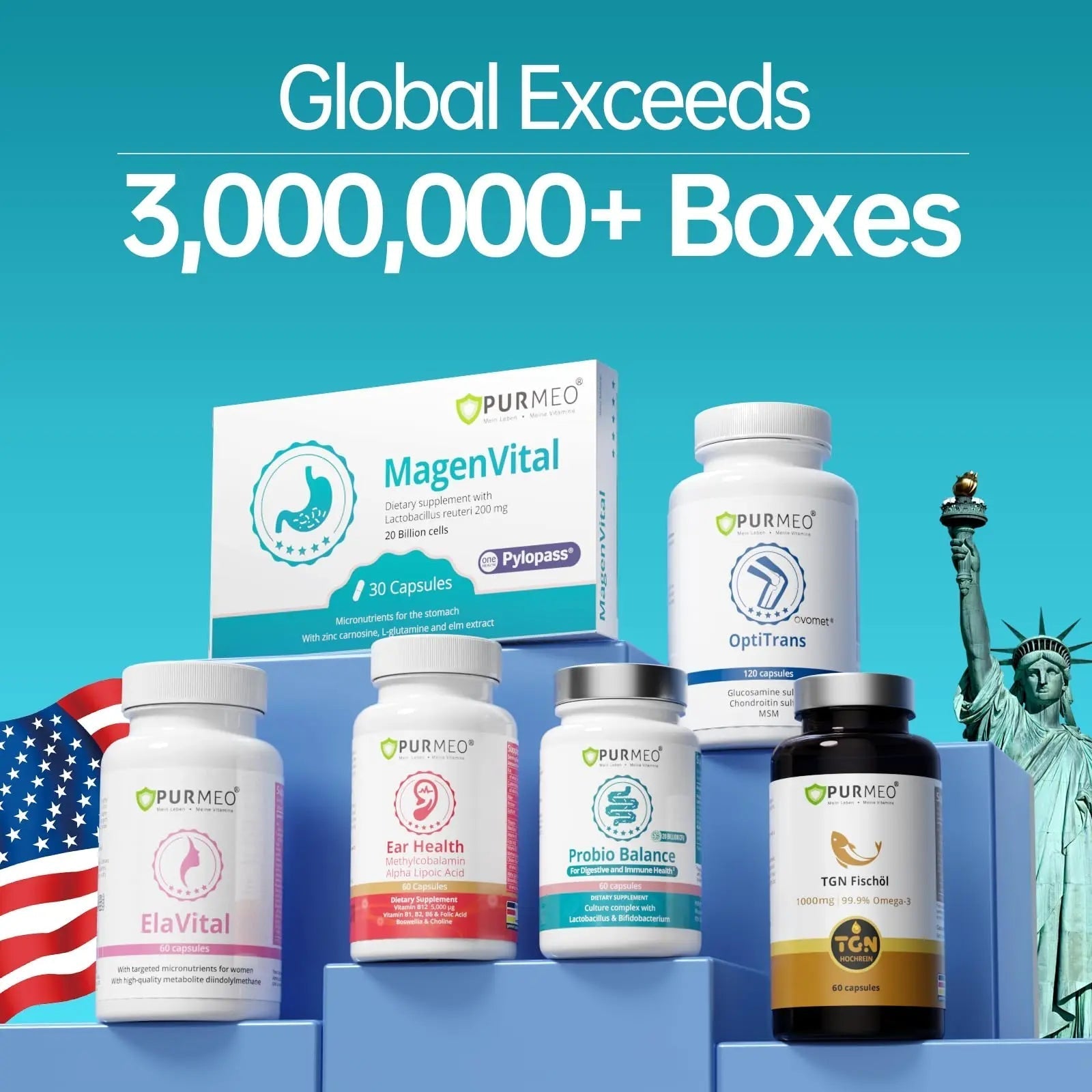 5-in-1 High Potency H. Pylori Probiotic, 1 Per Day - Supports Gastric Lining Integrity, Occasional Indigestion, Acid Comfort - Pylopass Lactobacillus Reuteri, Gluten Free, Vegan, 30ct, Made in Germany - Maple Wellness Supplements