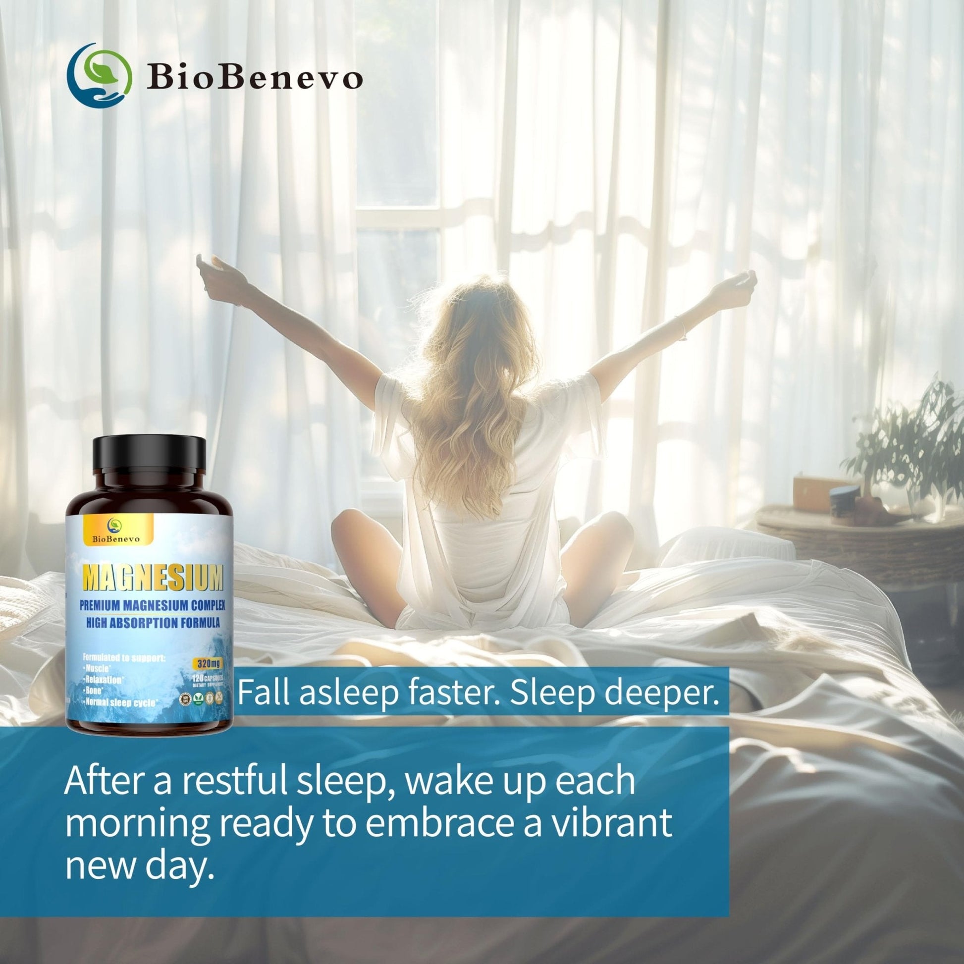 5-in-1 Magnesium Complex | 320mg of Magnesium Glycinate, Malate, Citrate… | Support for Sleep, Muscle Relaxation, and Energy Metabolism | High Absorption | Vegan, Non-GMO | 120 Capsules - Maple Wellness Supplements