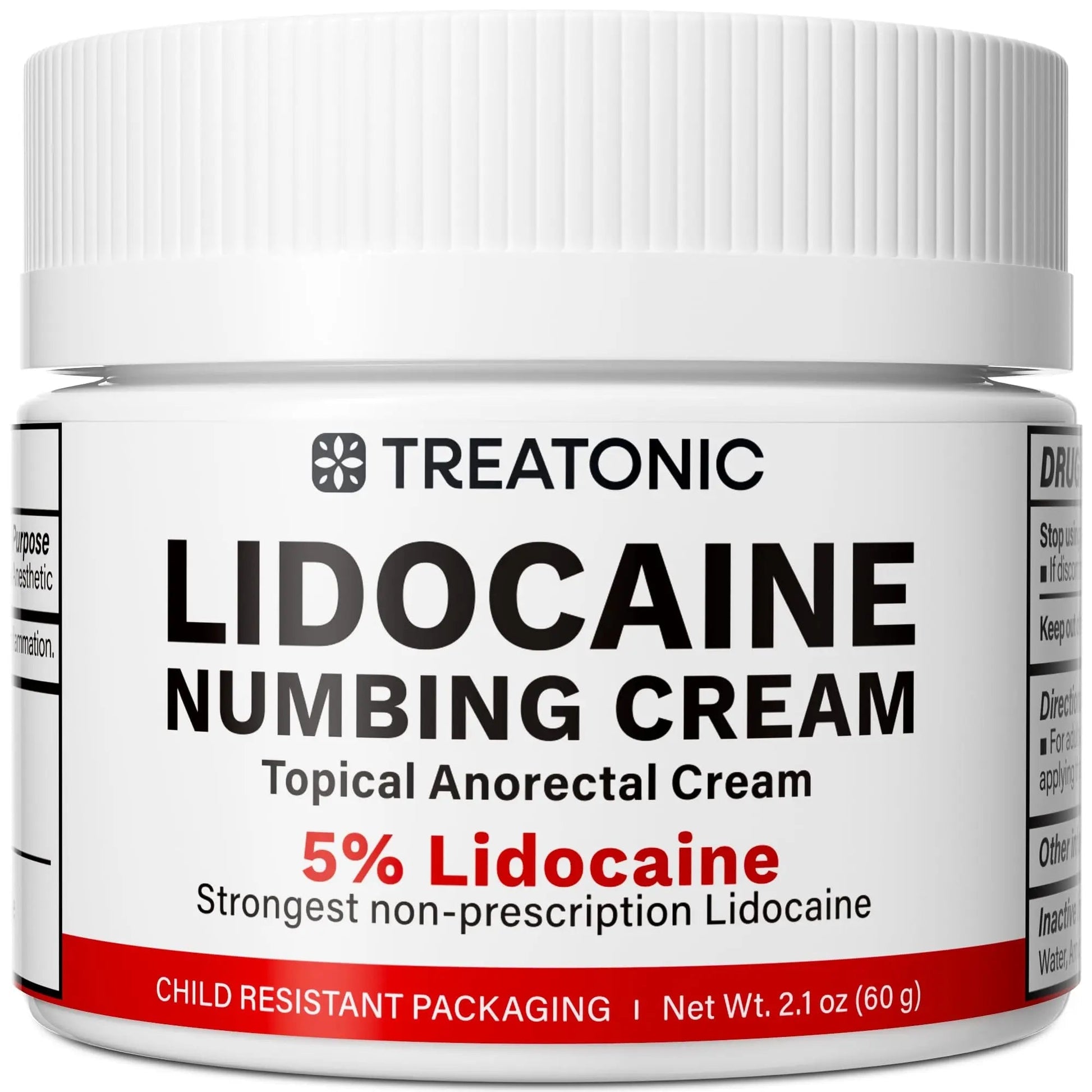 5% Lidocaine Topical Numbing Cream: Maximum Strength Topical Anesthetic Numb Cream for Pain Relief, Itching, Burning, Soreness, Hemorrhoid - Fast Acting & Long Lasting Numbing Formulation - 2.1 oz - Maple Wellness Supplements
