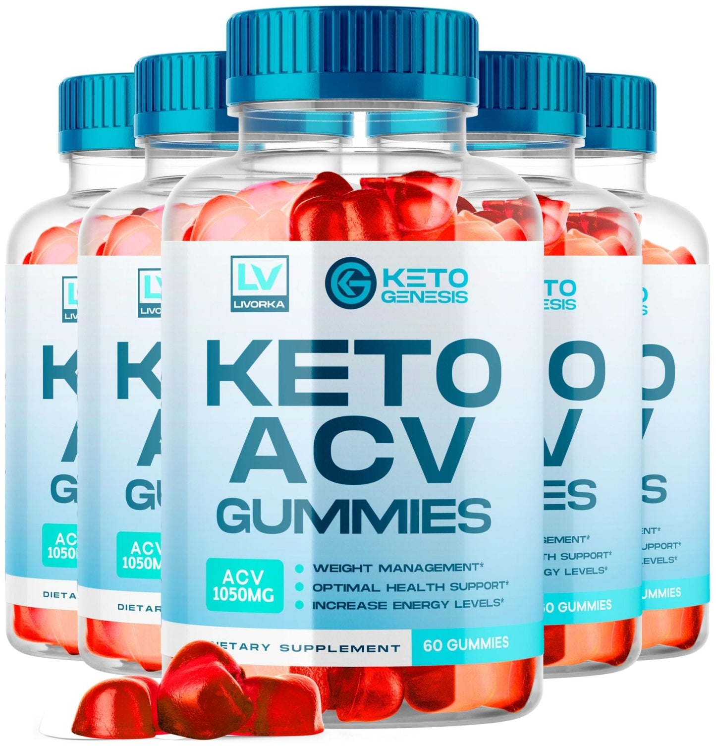 5 Pack - Keto Genesis Keto ACV Gummies Advanced Weight Loss, Genesis ACV, Genesis - Maple Wellness Supplements