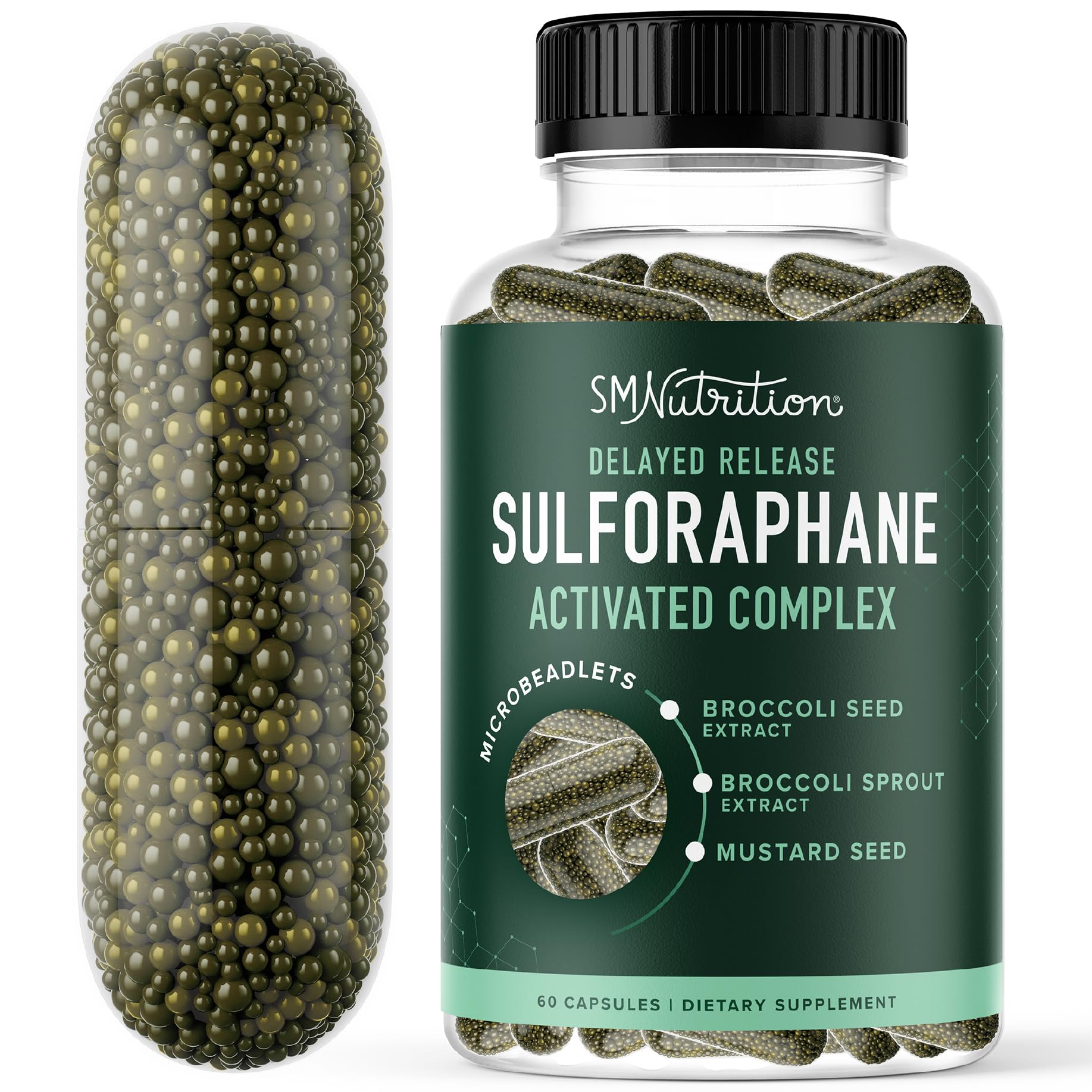 50MG Sulforaphane Supplement from Broccoli Sprouts | NRF2 Activation, Cellular Health & Immune Support | Glucoraphanin, Myrosinase & Antioxidants | Third-Party Tested - Maple Wellness Supplements