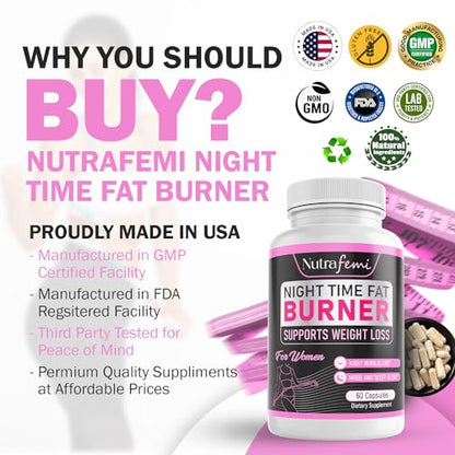 Nutrafemi Night time Fat Burner, Weight Loss Pills for Women – Thermogenic Fat Burner NutrafemiBuy Supplements Australia
