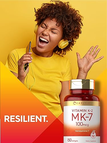 Carlyle Vitamin K2 Supplement 100mcg | K2 MK7 | 150 Softgels | Non-GMO CarlyleBuy Supplements Australia
