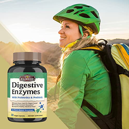 Elixeed Digestive Enzymes Plus Probiotics & Prebiotics, 22 Digestive Enzymes with Amylase ElixeedBuy Supplements Australia