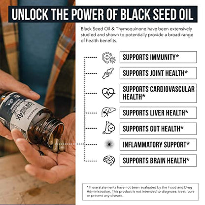 20% Thymoquinone Black Seed Oil Extract Capsules - TQ-Advanced 4X®: Highest Triquetra HealthBuy Supplements Australia