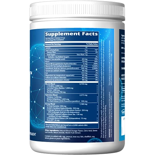 MRM Nutrition Driven Pre-Workout Powder | Blood Orange Flavored | 125mg Caffeine MRMBuy Supplements Australia