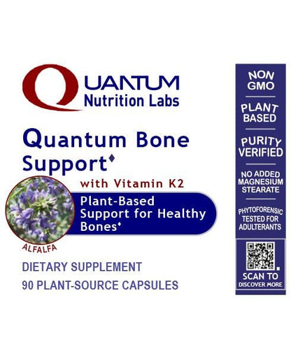 Quantum Nutrition Labs Quantum Bone Health - Bone Health Vitamins, Bone Strength Supplement for Women and Men, Organic Calcium Supplement with Fermented Vitamin K2, Bone Health Support - 90 Capsules Quantum NutritionBuy Supplements Australia