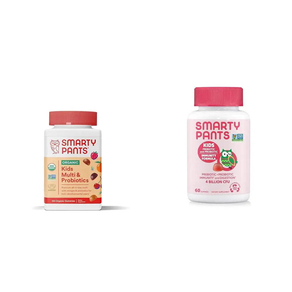 SmartyPants Organic Kids Multivitamin Gummies: Probiotics & Kids Probiotic Immunity Gummies: Prebiotics & Probiotics for Digestive Health and Immune Support Supplement SmartyPantsBuy Supplements Australia