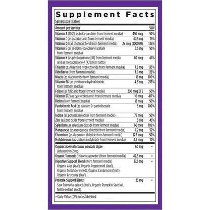 New Chapter Multivitamin for Men 50 Plus - Every Man's One Daily 55+ with Fermented Probiotics + Whole Foods + Astaxanthin New Chapter